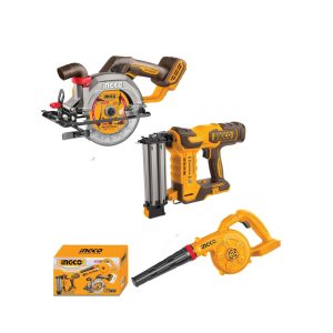 INGCO CORDLESS 3PC KIT (CIRCULAR SAW, NAILER AND BLOWER)