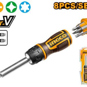 INGCO S/DRIVER RATCHET 8PC