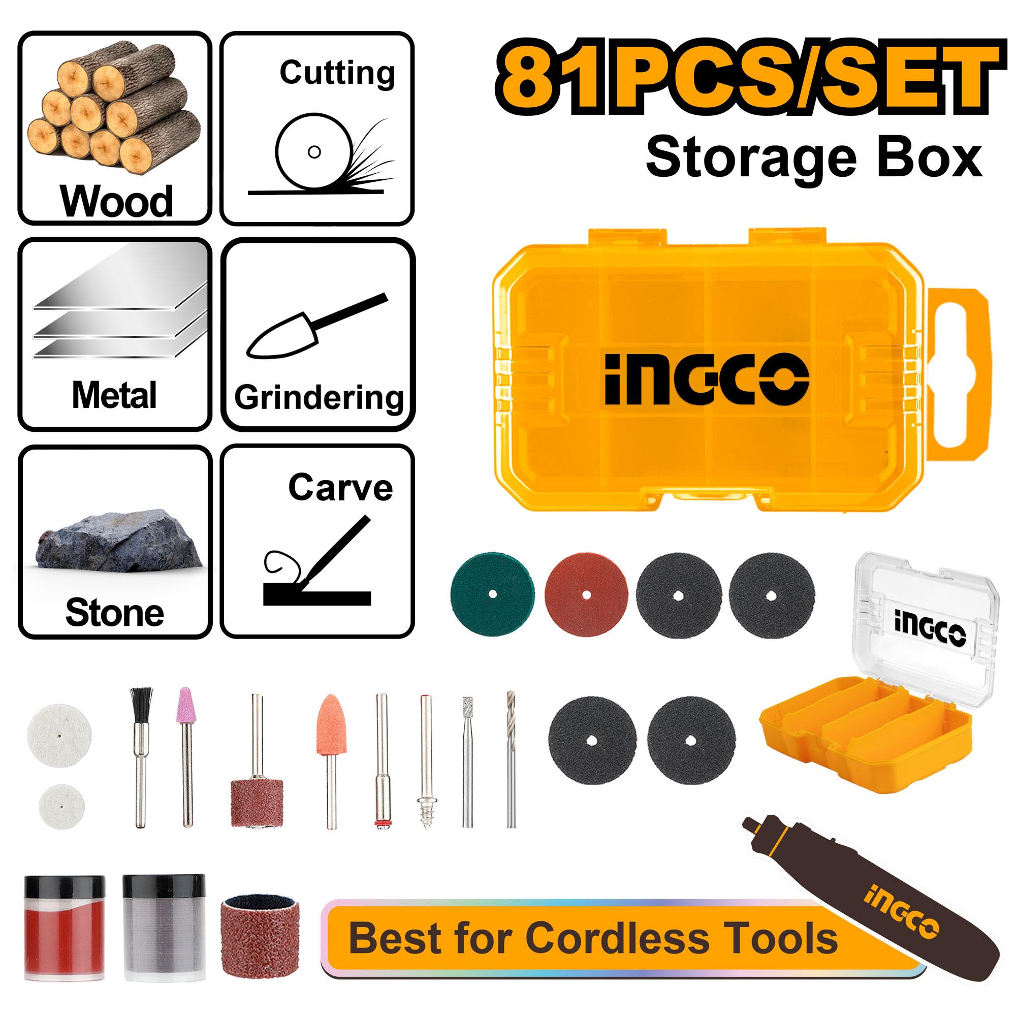 INGCO DRILL MINI ACC KIT GENERAL 81PC