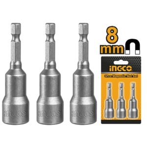 INGCO MAGNETIC NUT SETTER 8MM 3PC