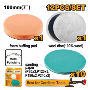 INGCO POLISHING & GRINDING ACCESSORIES 12PCS KIT