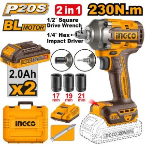 INGCO C/L 230NM IMPACT DRIVER AND WRENCH KIT