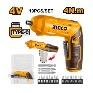 INGCO S/DRIVER CORDLESS 4V & 1PC BIT