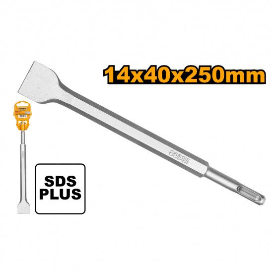 INGCO CHISEL SDS+ 14X250X40MM FLT