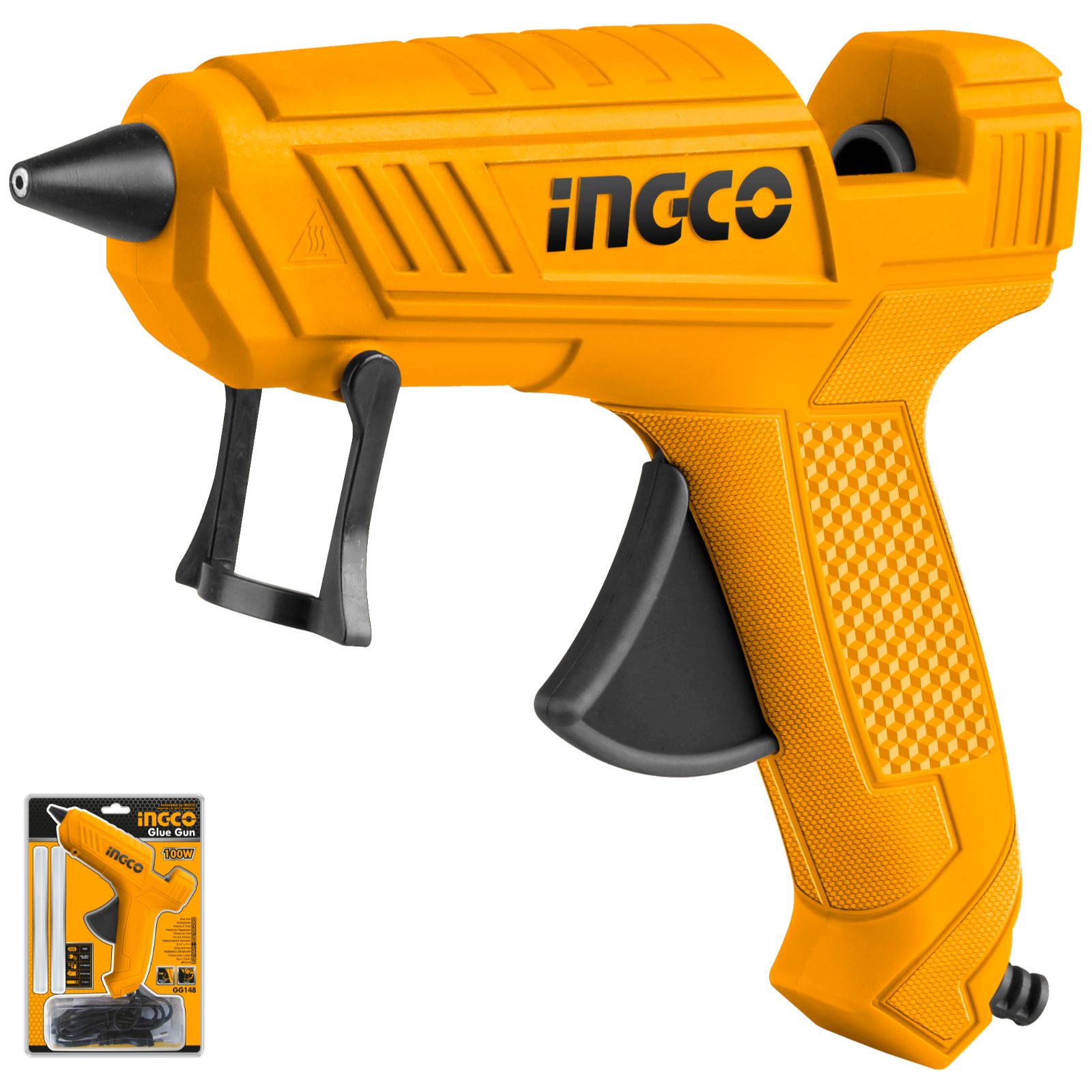 INGCO GLUE GUN 100W + 2PC G/STICK