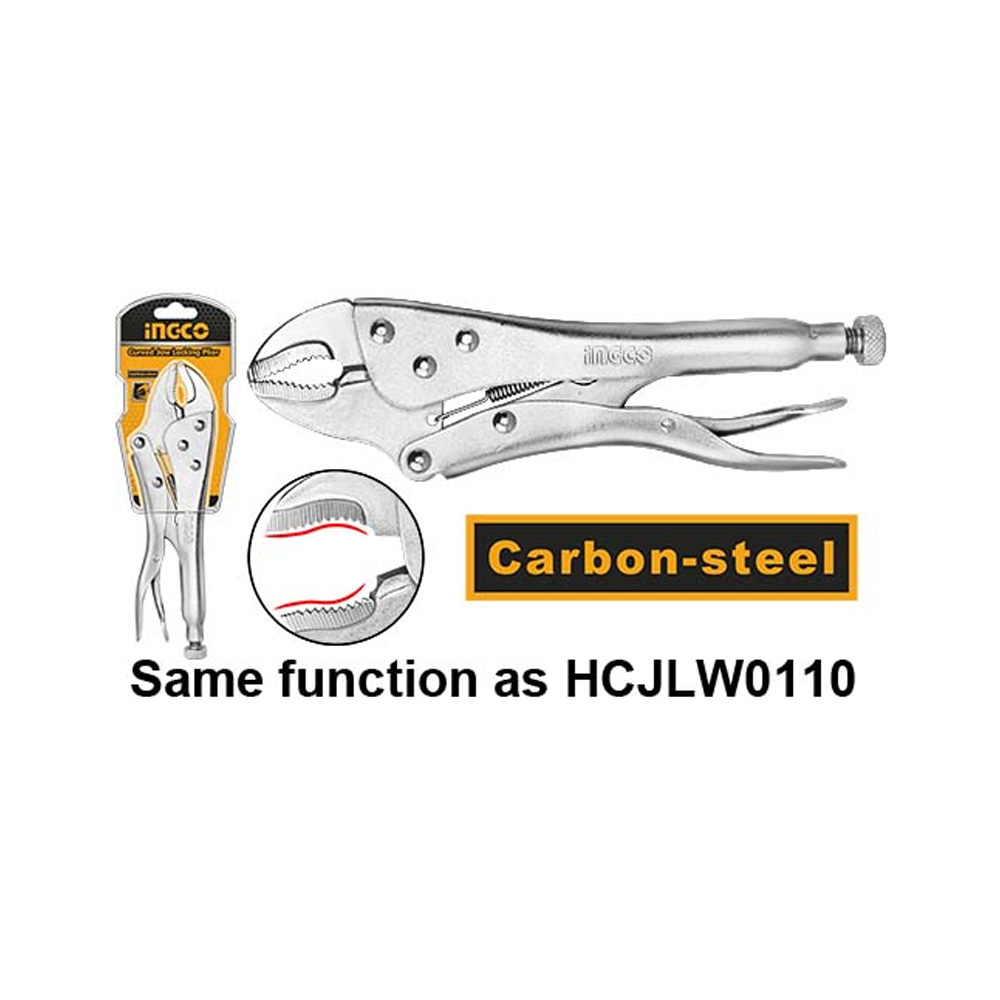 INGCO VICEGRIP CURVED JAW 250MM CS