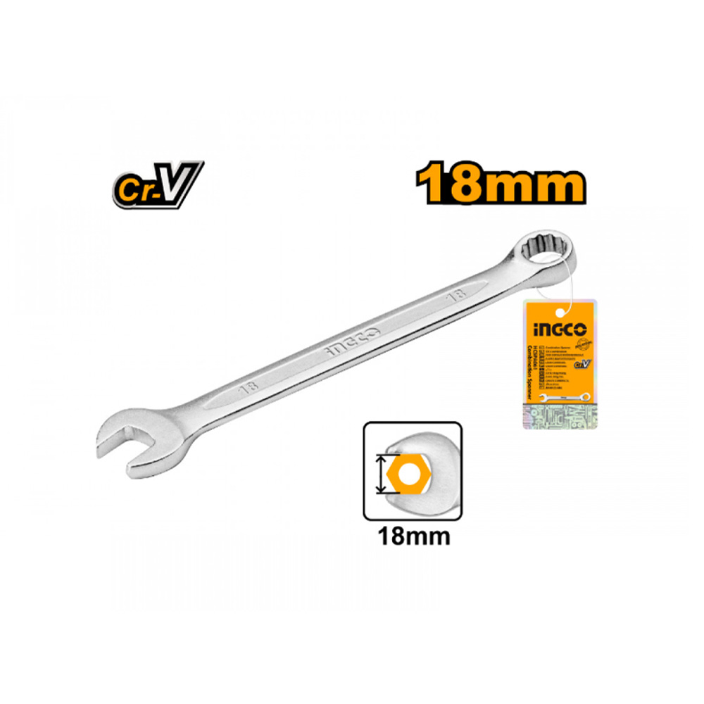 INGCO SPANNER COMBINATION 18MM