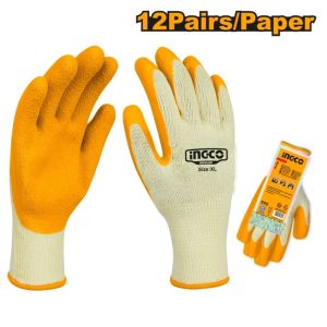 INGCO GLOVE WRIST LATEX DIP PALM XL