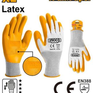 INGCO GLOVE WRIST LATEX HD DIP PALM XL