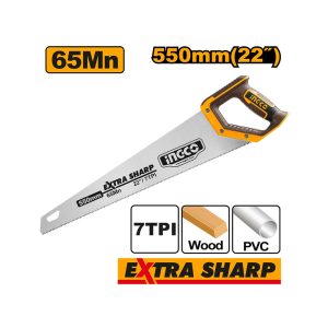 INGCO SAW HAND 550MM 7TPI BEV BLD