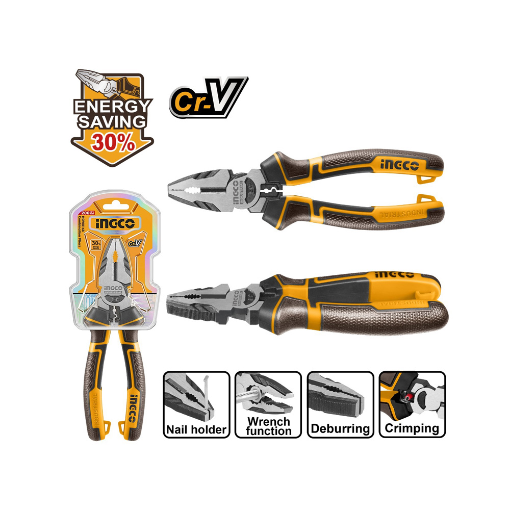 INGCO PLIER COMB 200MM HL CR-V