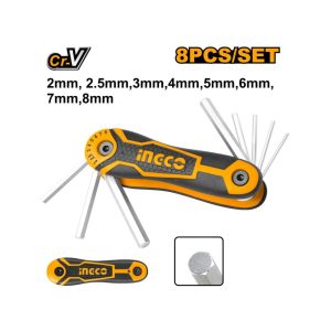 INGCO A/KEY 8PC KNIFE 2.0-8.0MM CRV