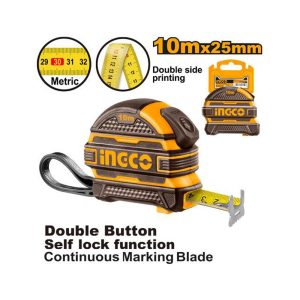 INGCO TAPE MEASURE R/CASE 10M X 25MM