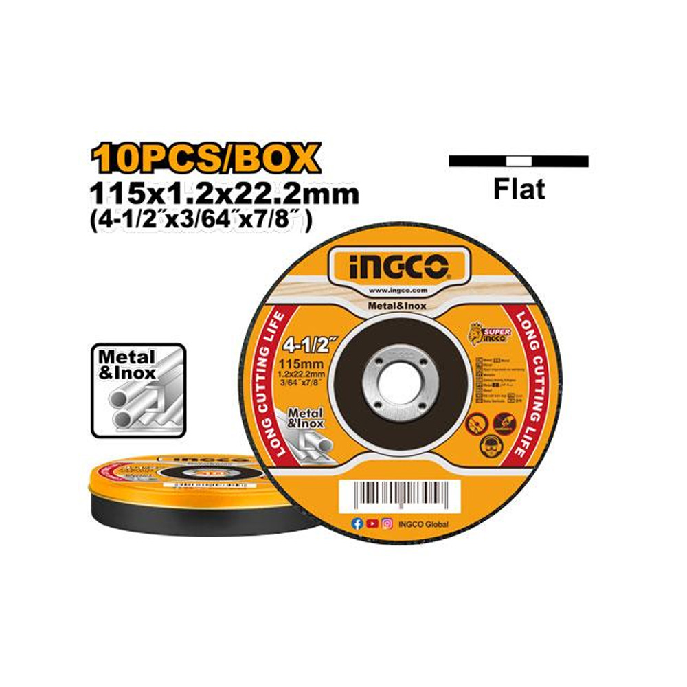 INGCO DISC CUT STEEL 115 10PC