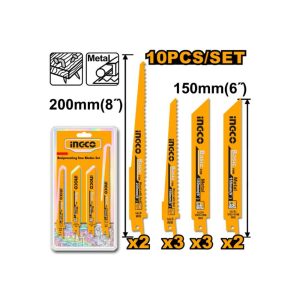 INGCO BLADE RECIP WOOD & METAL 10PC