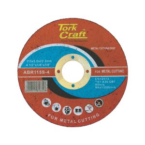 TORK CRAFT CUTTING DISC STEEL and SS 115 X 3.0 X 22.22 MM