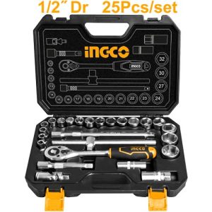 INGCO SOCKET SET 1/2 25PC 10-32 BMC