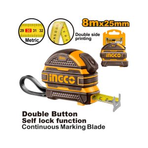 INGCO TAPE MEASURE R/CASE 8M X 25M