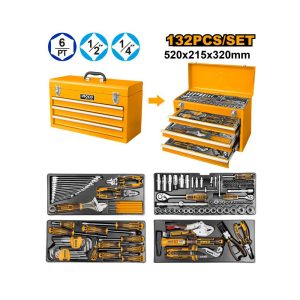 INGCO TOOLCHEST KIT 132PC