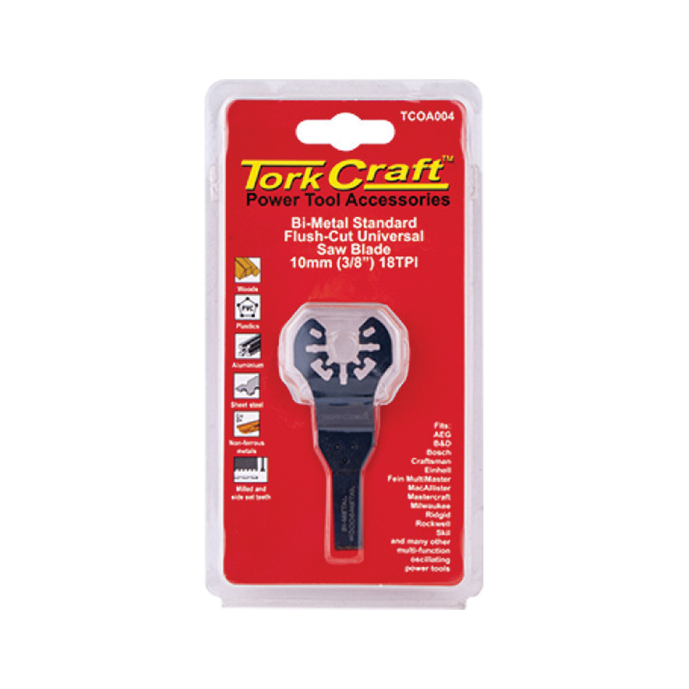 TORK CRAFT QUICK CHANGE FLUSH CUT METAL SAW BLADE 10MM(3/8````)18TPI