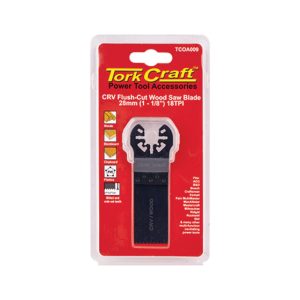 TORK CRAFT QUICK CHANGE FLUSH CUT WOOD SAW BLADE 28MM(1-1/8````)18TPI CRV