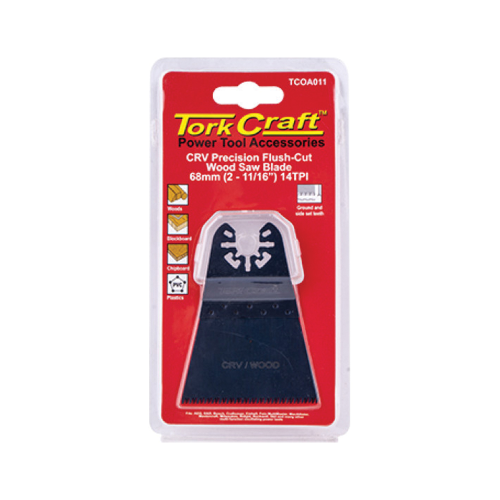 TORK CRAFT QUICK CHANGE FLUSH CUT WOOD SAW BLADE 68MM(2-11/16)14TPI CRV