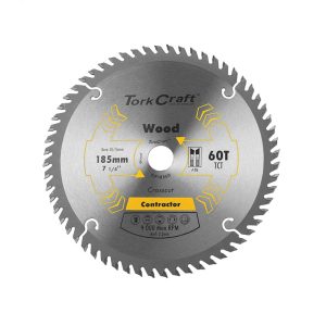 TORK CRAFT BLADE CONTRACTOR 185X60T 20/16 CIRCULAR SAW TCT