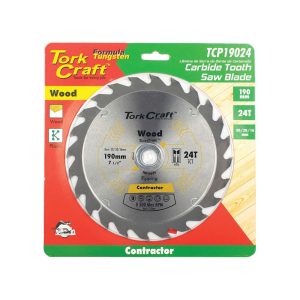 TORK CRAFT BLADE CONTRACTOR 190 X 24T 30/20/16 CIRCULAR SAW TCT