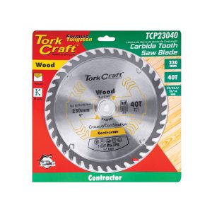 TORK CRAFT BLADE CONTRACTOR 230 X 40T 30/1/20/16 CIRCULAR SAW TCT