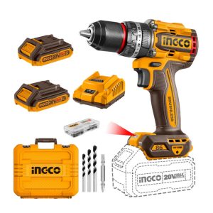 INGCO 20V IMPACT DRILL 86NM KIT 2 X 2.0AH BATT AND CHARGER
