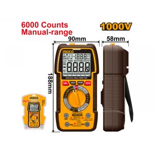 INGCO MULTIMETER AUTO RANGE TRUE RMS6000 COUNTS