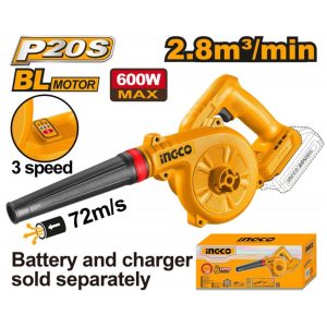 INGCO 20V CORDLESS 3 SPEED B/L BLOWER BARE