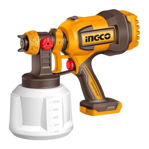 INGCO 20V PS+ C/L SPRAY GUN INCL ASS NO B/C