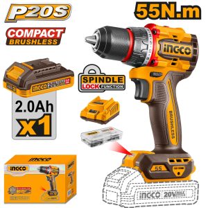 INGCO 20V CORDLESS DRILL 55NM KIT