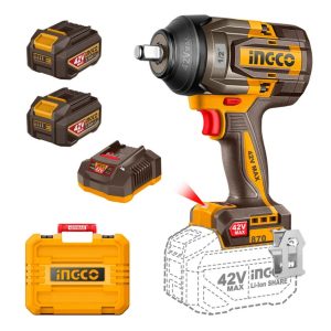 INGCO 42V PS+ C/L B/L IMPACT WRENCH 870NM KIT