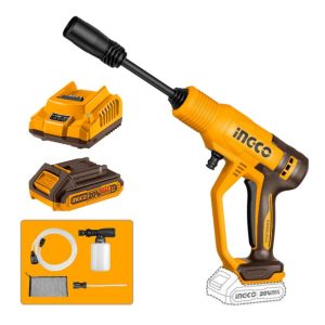 INGCO 20V PS+ C/L PRESSURE WASHER KIT 1 x 2A.H BATT,CHARGER & ACC