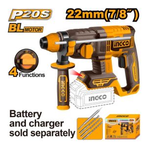 INGCO 20 PS+ B/L ROTARY HAMMER DRILL + ACC BARE
